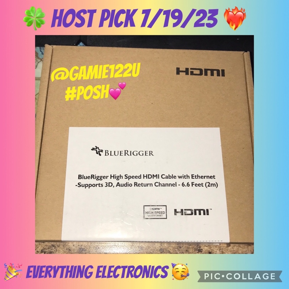 BlueRigger high speed HDMI Cable with Ethernet new